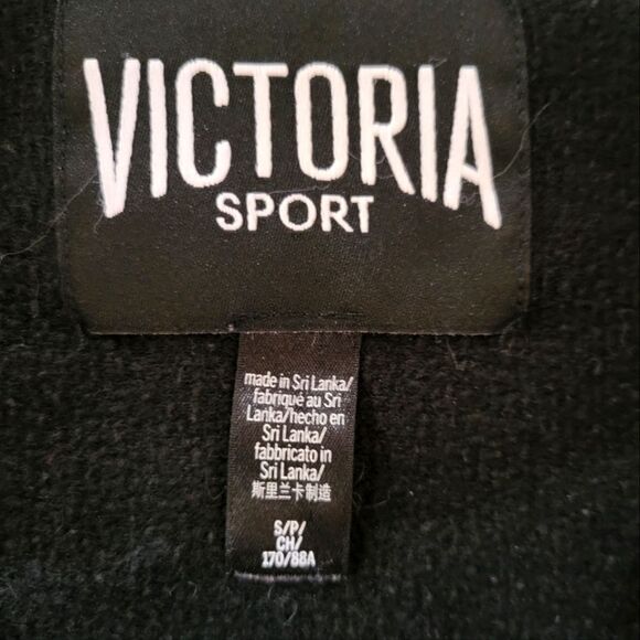 Victoria's Secret Black Crewneck Long Sleeve Cropped Sweatshirt - Picture 5 of 16